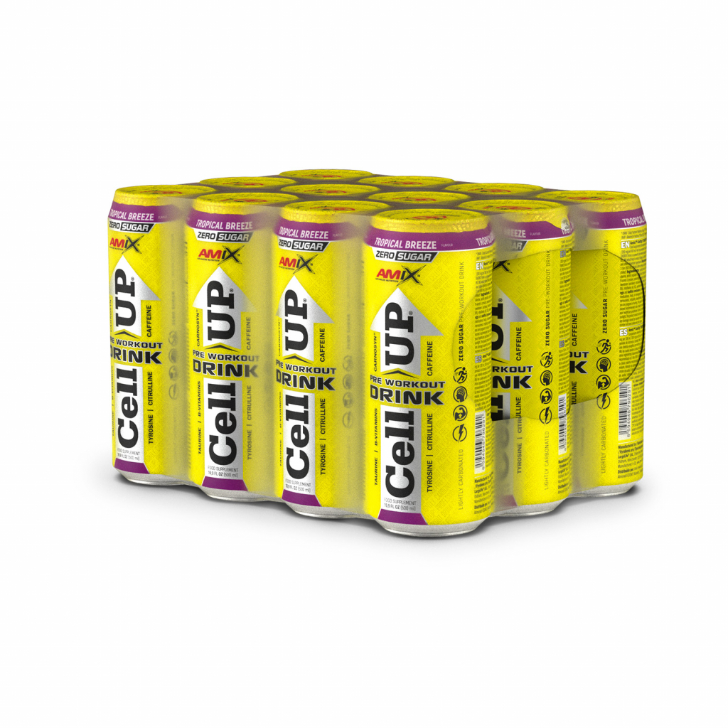 CellUP PreWorkout Drink Tropical Breeze 12x500ml