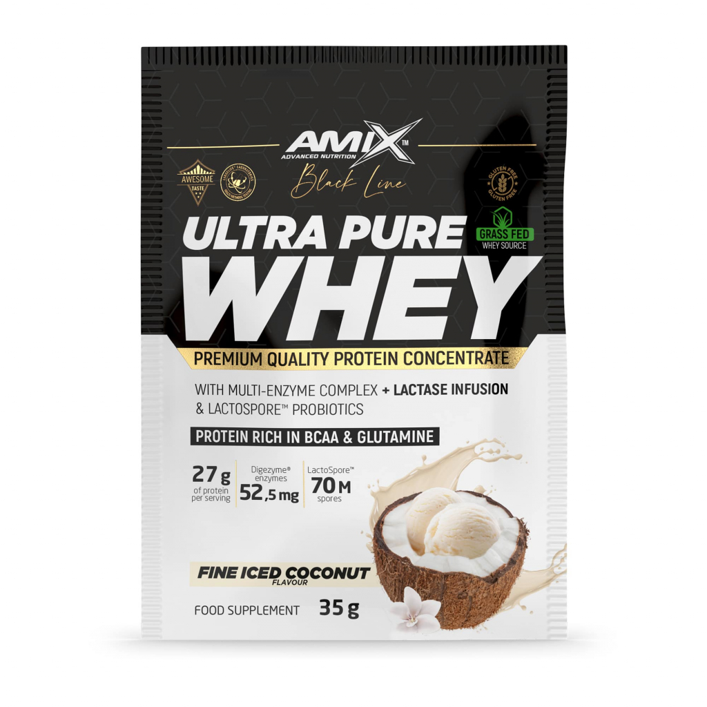 Black Line Ultra Pure Whey Protein sachets 35g - fine iced coconut