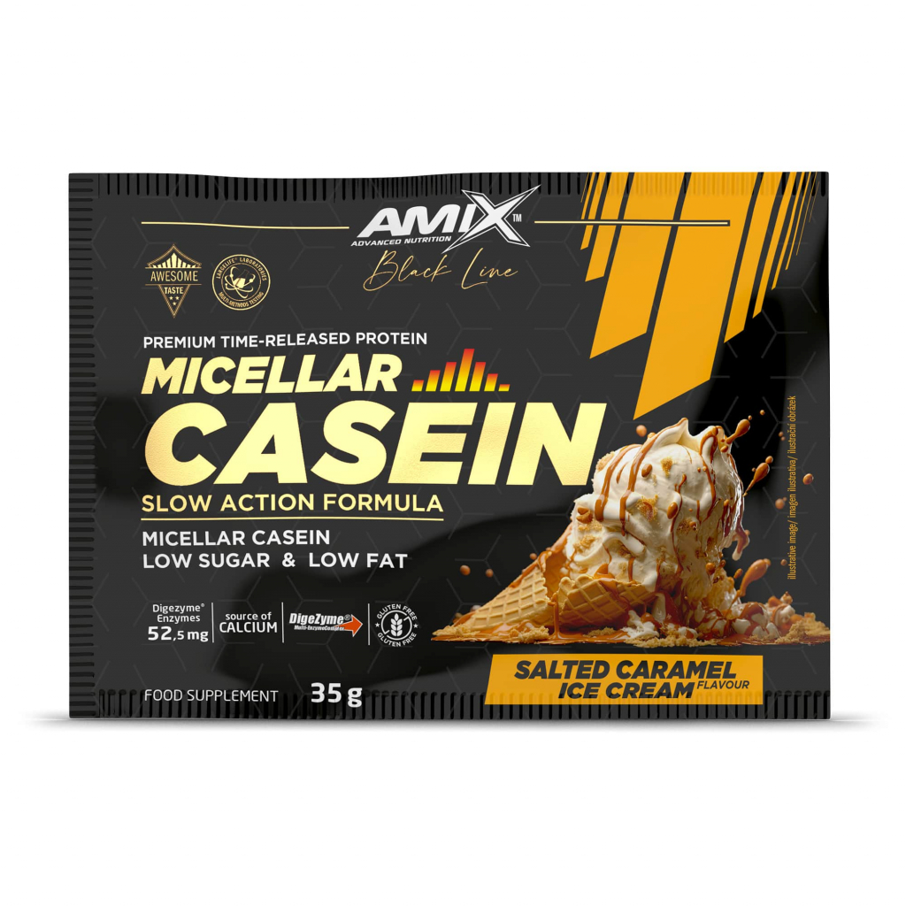 Black Line Micellar Casein sachets 35g - salted caramel ice-cream
