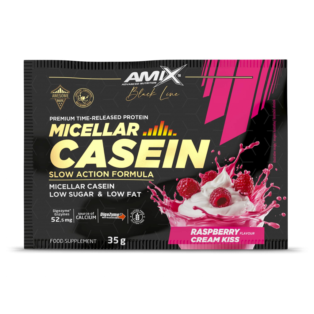 Black Line Micellar Casein sachets 35g - raspberry cream kiss