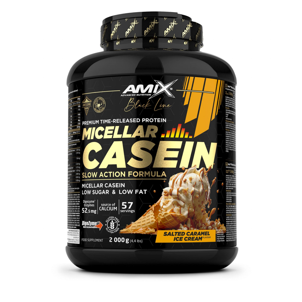 Black Line Micellar Casein 2000g - salted caramel ice cream