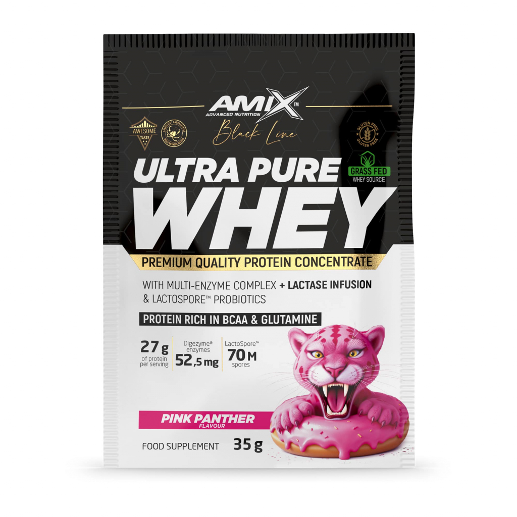 Black Line Ultra Pure Whey Protein sachets 35g - pink panther