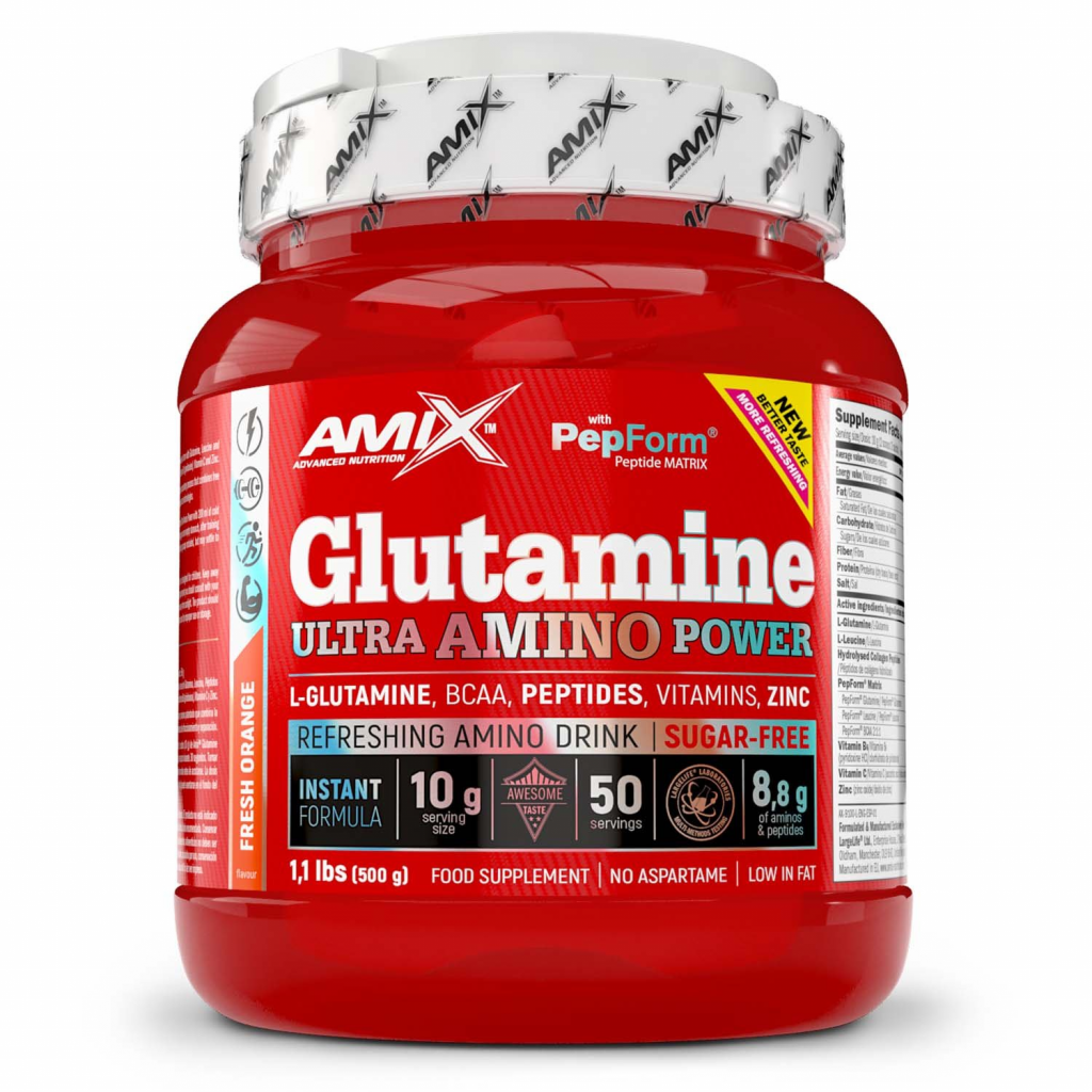 Glutamine Ultra Amino Power 500g Fresh Orange