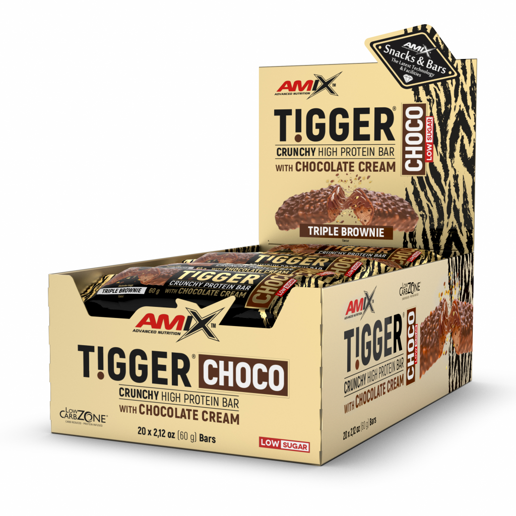 TiggerZero CHOCO Protein Bar 20x60g Marzipan Cake